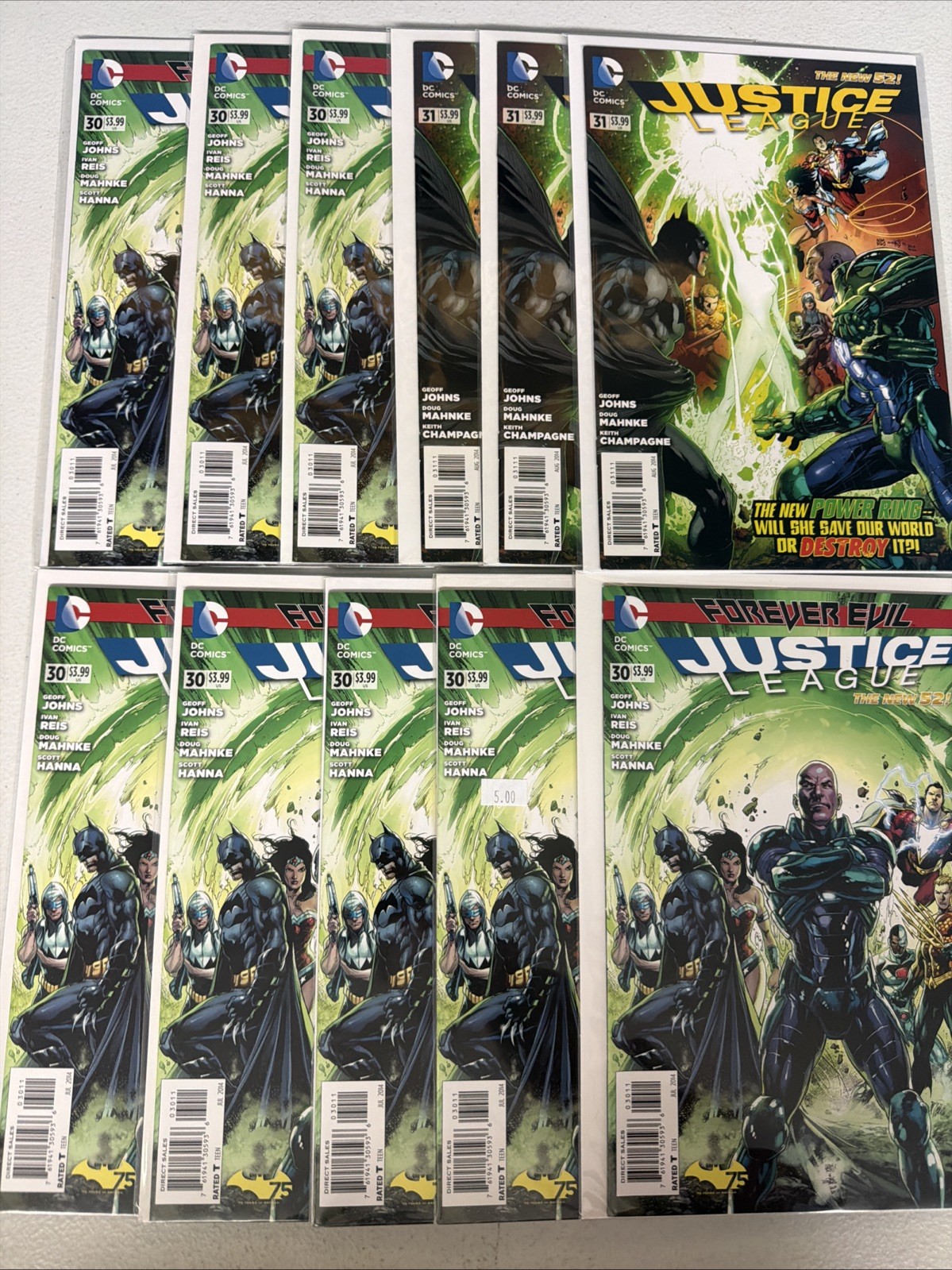 Justice League 30 x8 Copies #31 x3 1st Jessica Cruz Dc Comic 2014 Lot NM- *U14