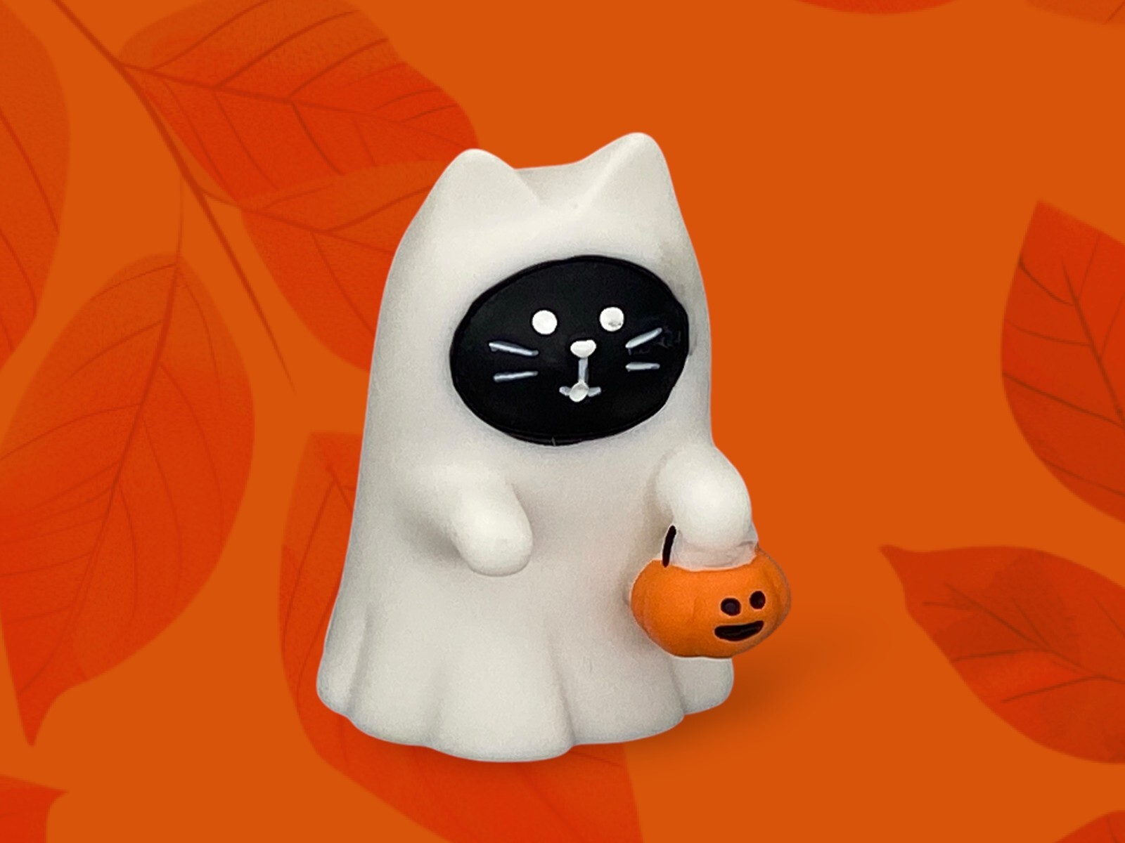 Japanese Decole Concombre, Halloween Zakka Pumpkin Cat, NEW, Mini Scene Holiday