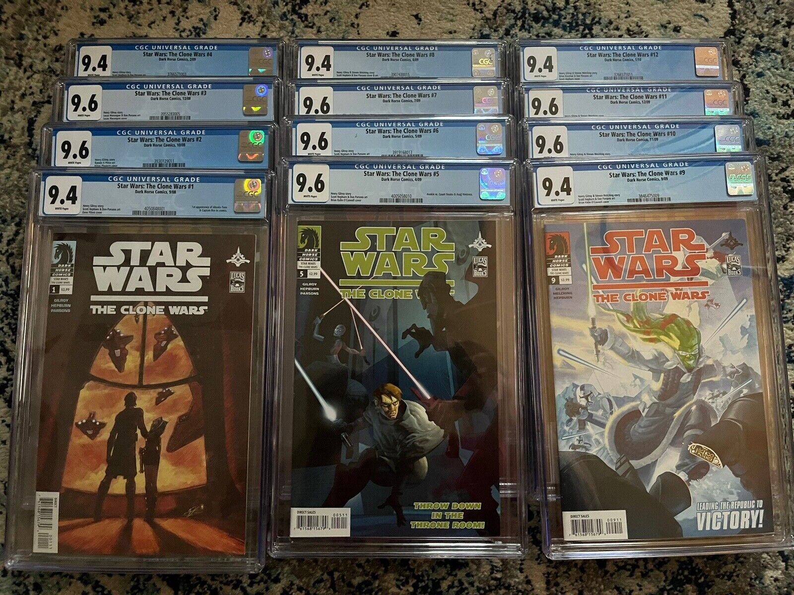 Star wars the clone wars Complete 12-issue CGC Graded Collection 