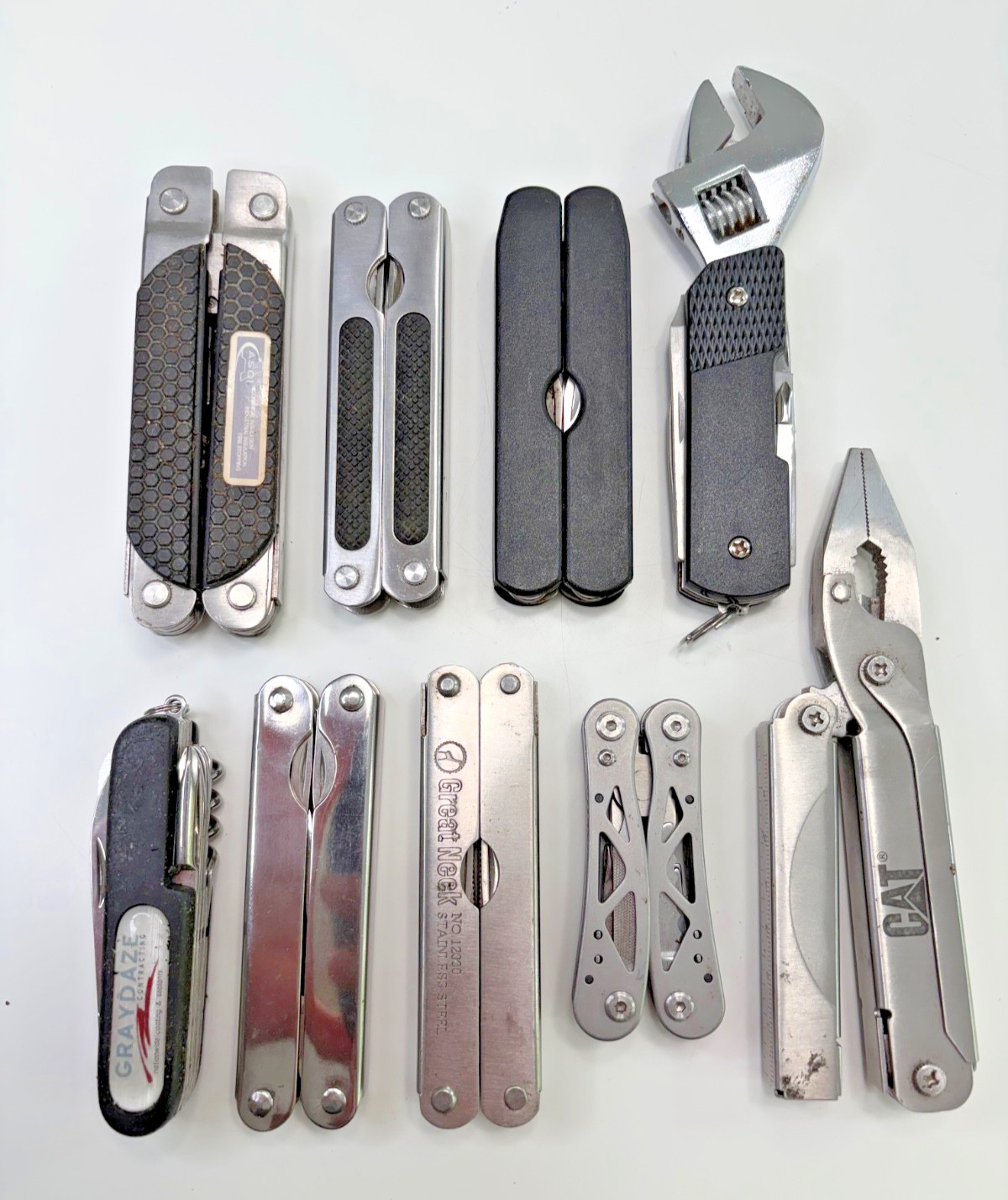 Lot of 9 Pocket Knife Multi Tools