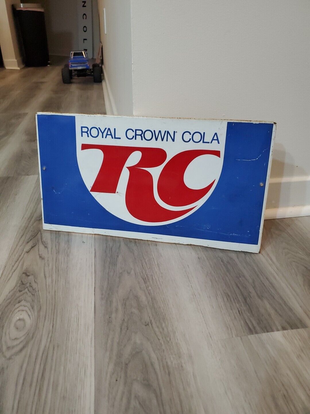 c.1970s Original Vintage Royal Crown Cola Sign Metal RC Nehi Beverages Soda Cool