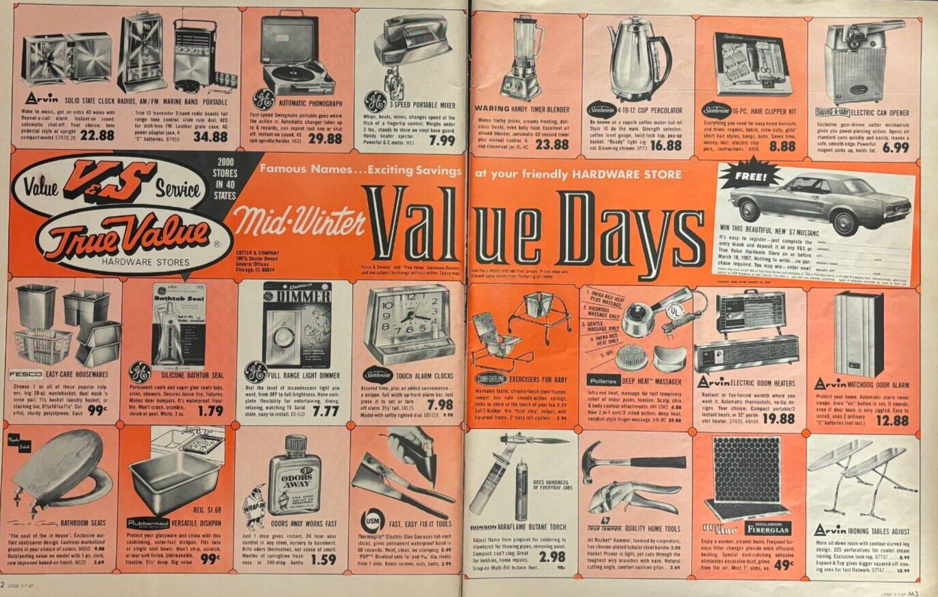 1967 True Value Hardware Store vintage magazine print ad - Mid-Winter Value Days