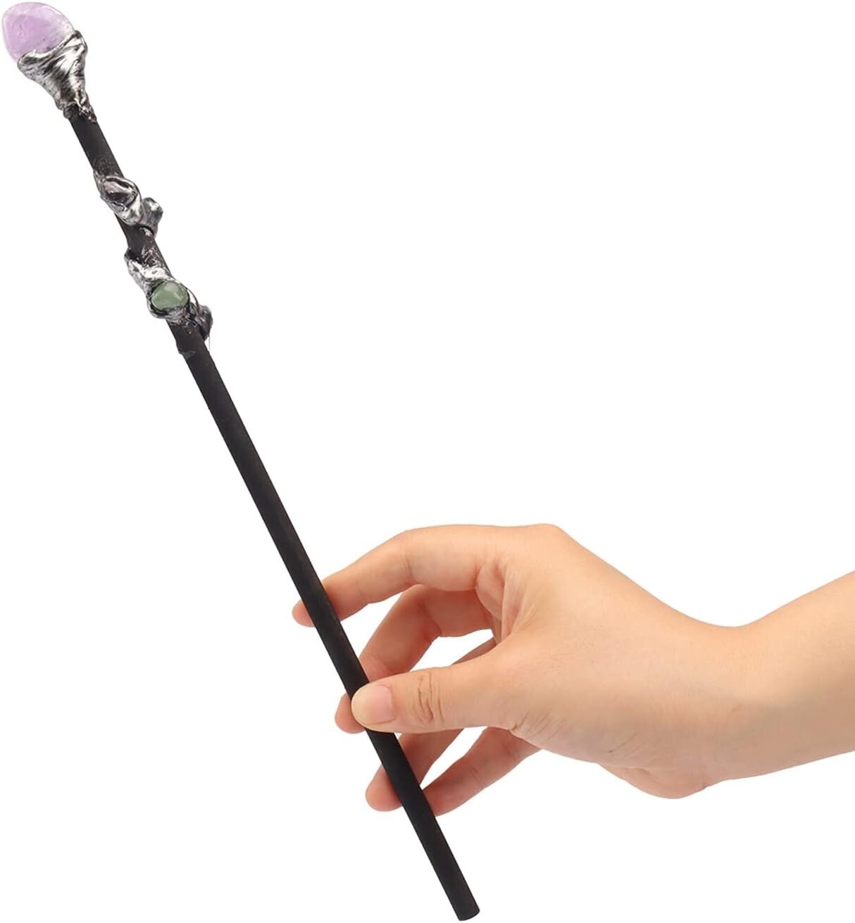 Fine Handcrafted Amethyst Crystal Magic Wand Cosplay Magic Wand for Witches and