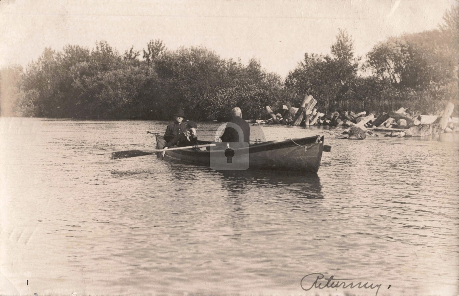 On the Water, Manistee MI Michigan 1905 RPPC Photo Postcard COPY