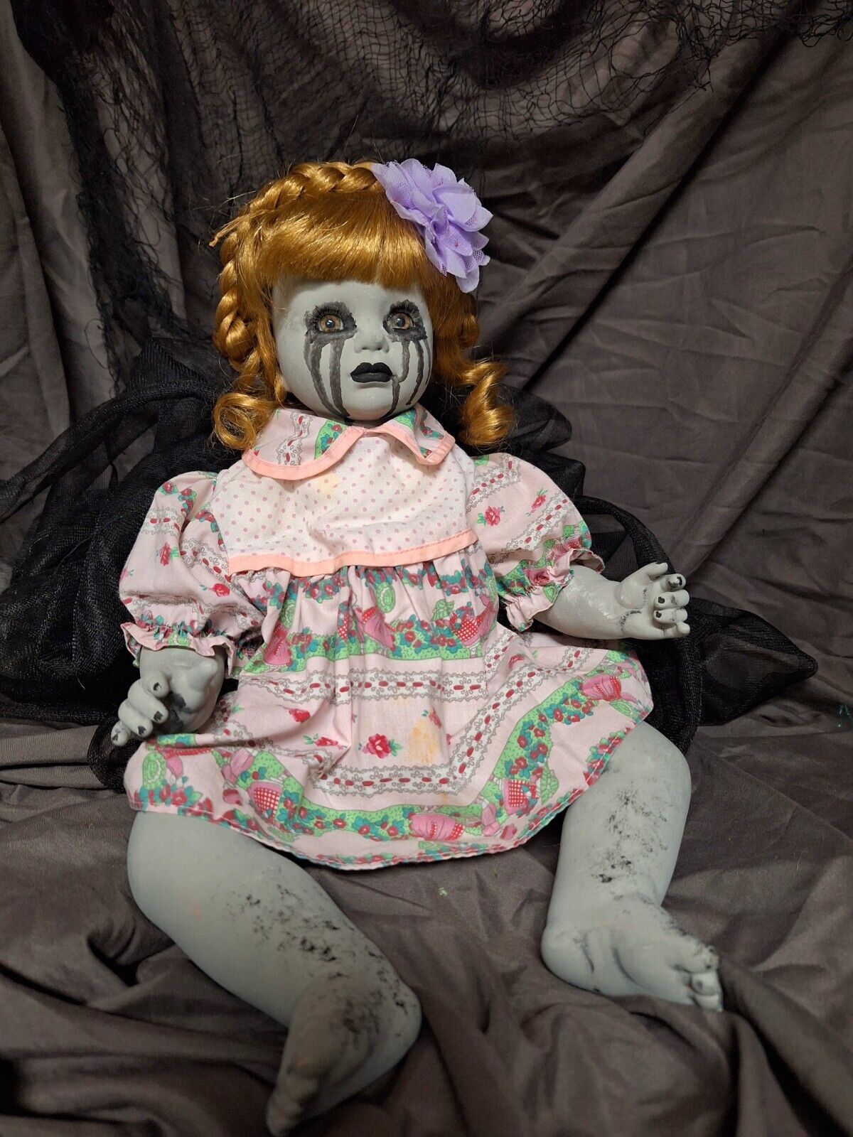 OOAK Creepy Doll, Handmade, 16 In Tall, Halloween Prop