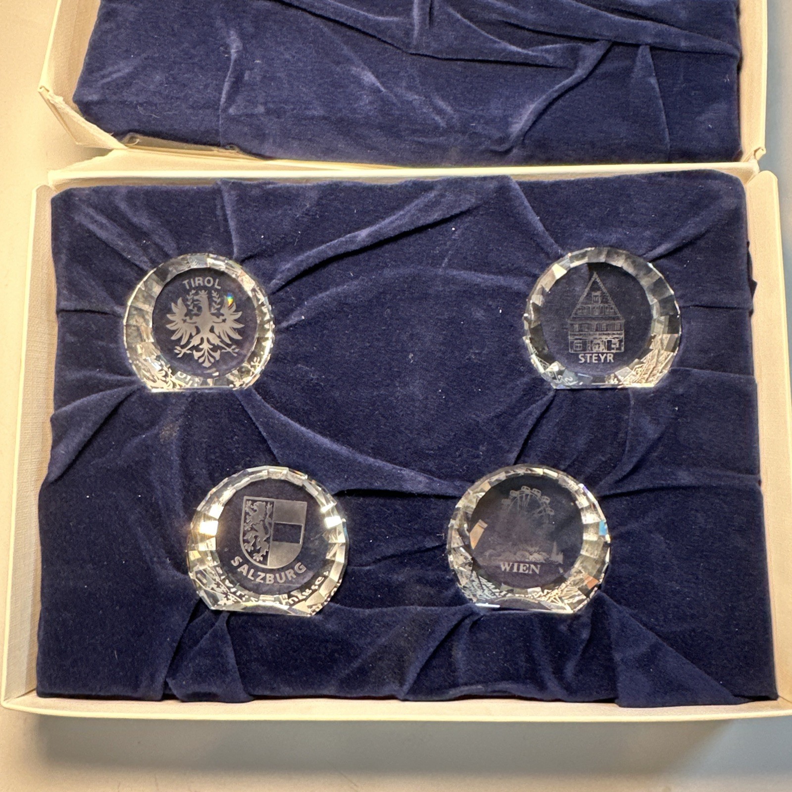 Vintage Swarovski Crystal Austria 4-piece collectable set- with original box