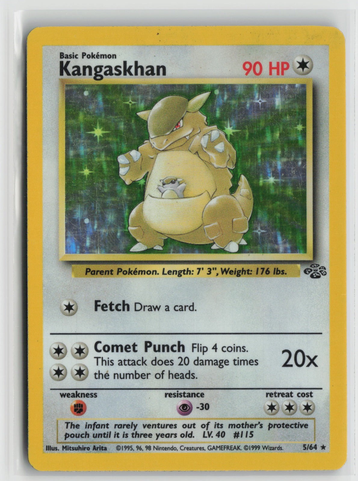 Kangaskhan (5) Holo Rare Unlimited Holo JU 05/64 MP