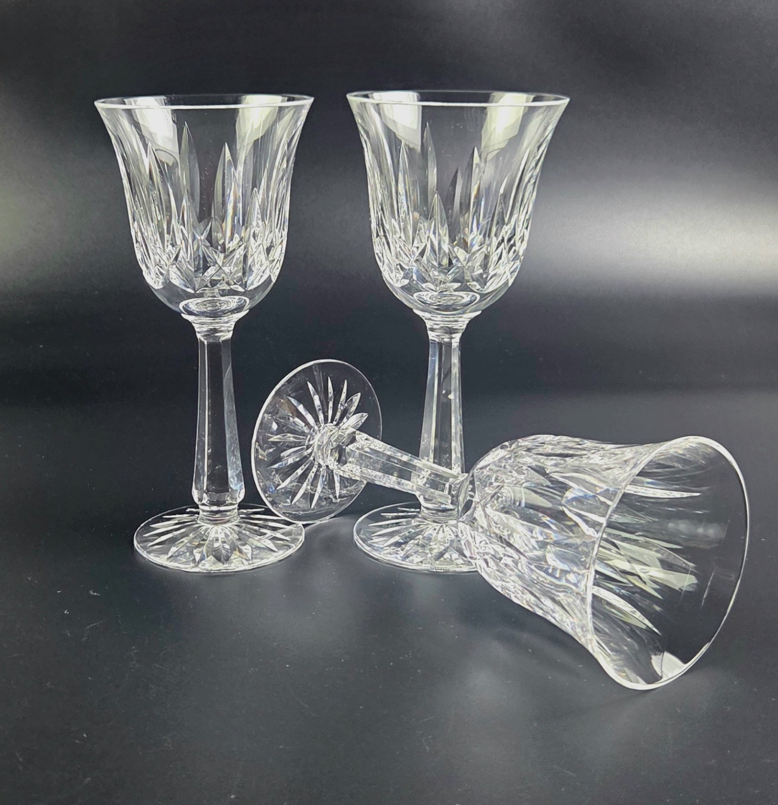 Vintage Waterford Crystal Ballyshannon Cut Claret Wine Glasses – Set of 3