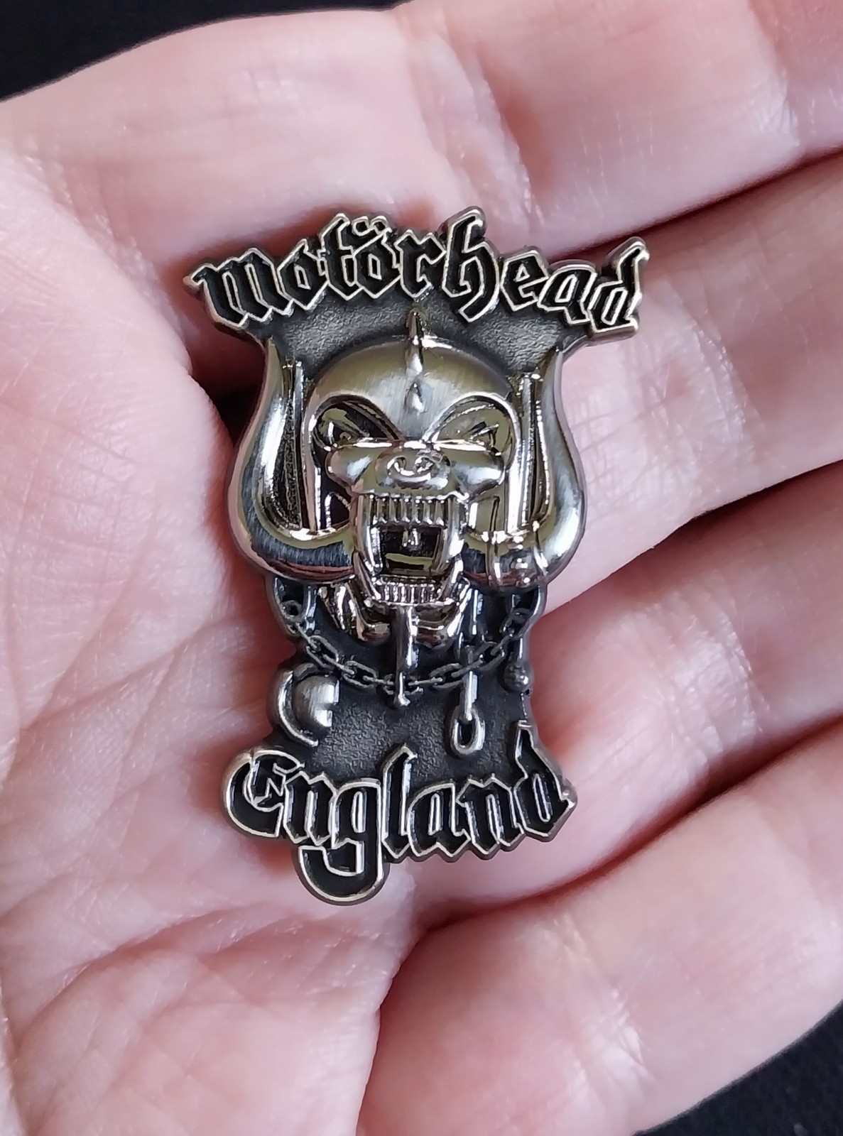 Motörhead England Gold Motorhead Licensed Heavy Metal Band Pin Button Badge