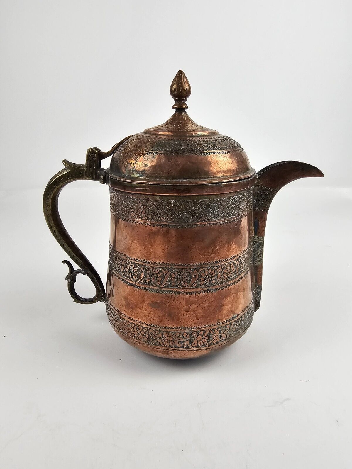 Vintage Kashmiri Ornate Copper Brass Samovar Kettle Beautiful Antique from India