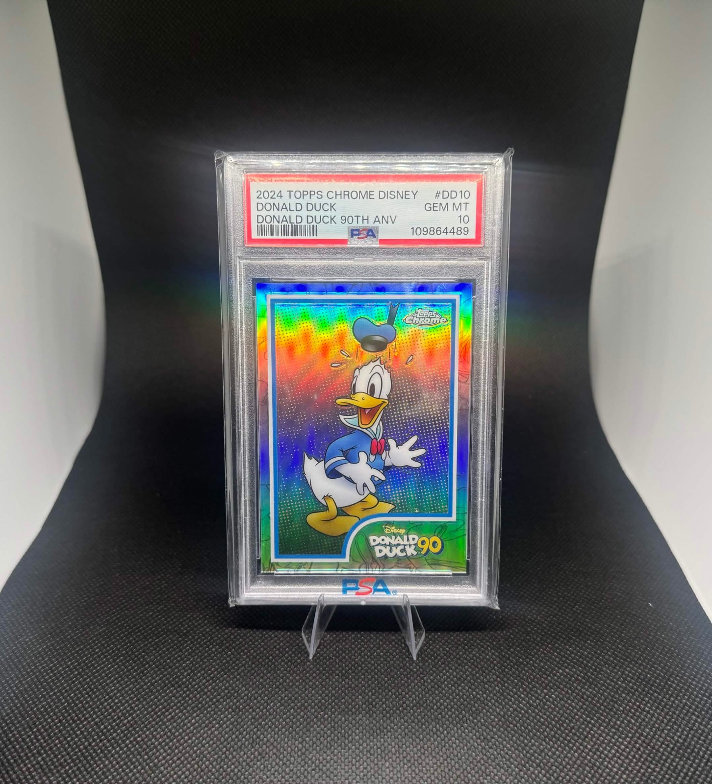 2024 Topps Chrome Disney - Donald Duck 90th Anniversary #DD10 PSA 10 2024 Topps Chrome Disney - Donald Duck 90th Anniversary #DD10 PSA 10