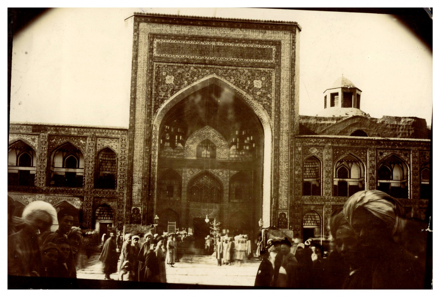 Architecture, Inner courtyard of Imam Aly Riza Mosque in Mashhad, Persia Late Q
