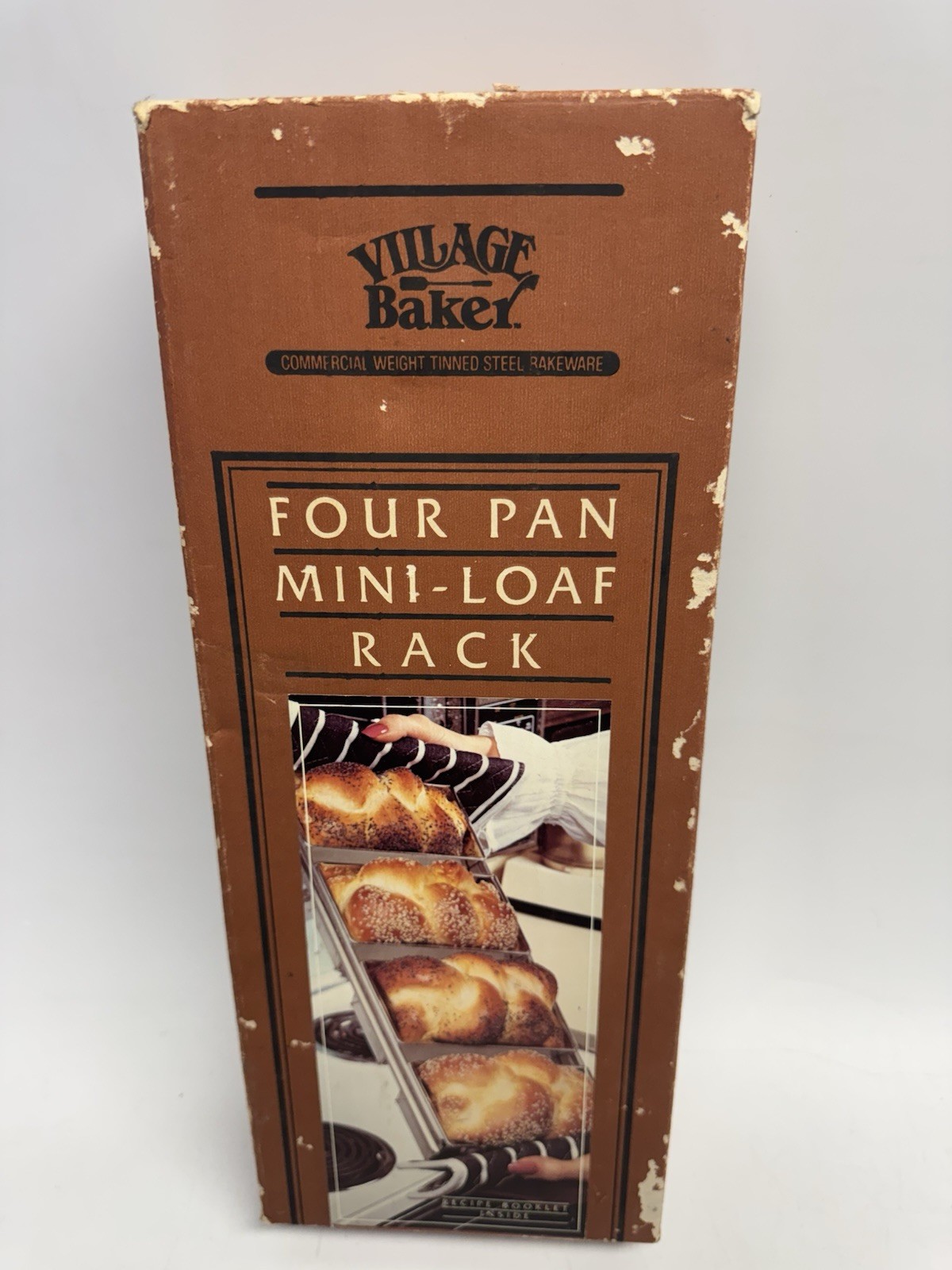 Vintage SEALED PACKAGE Village Baker Four Mini-Loaf Rack No. 440GB Made in USA Vintage SEALED PACKAGE Village Baker Four Mini-Loaf Rack No. 440GB Made in USA