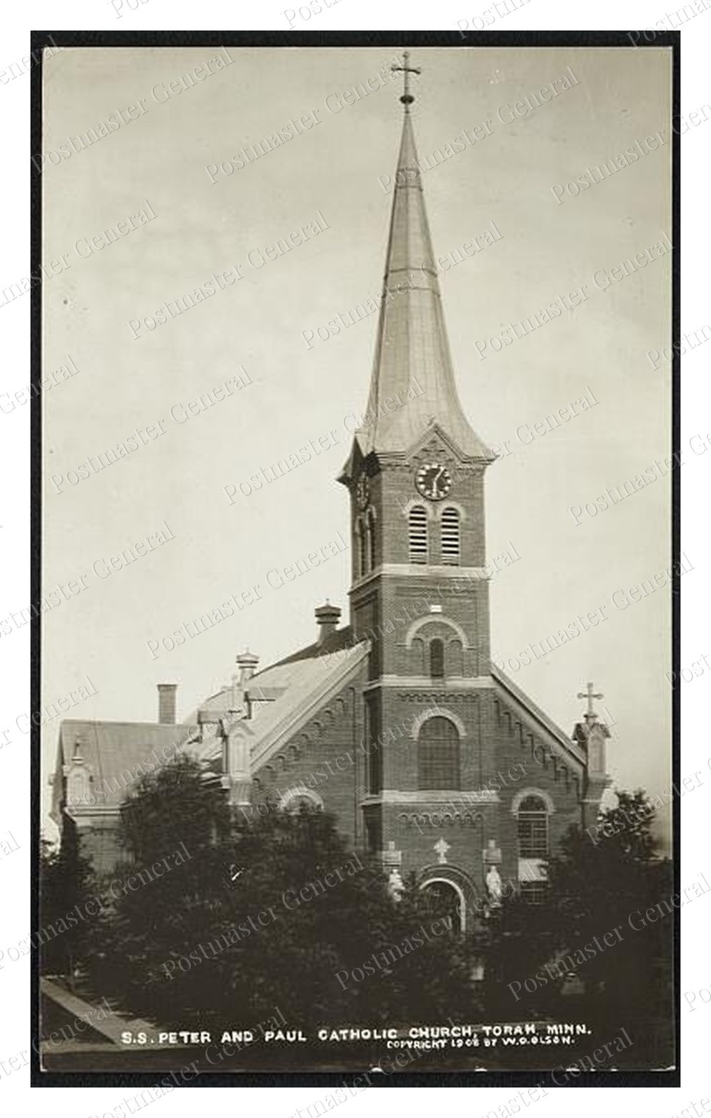 Torah Minnesota Peter and Paul Church Standard Postcard COPY RPPC Torah Minnesota Peter and Paul Church Standard Postcard COPY RPPC
