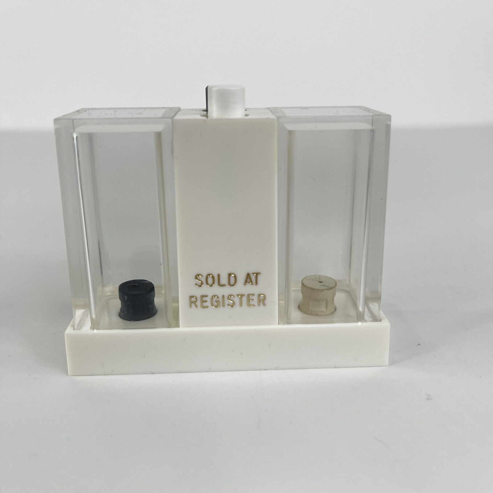 Vtg Salt & Pepper Shaker White Push Button Dispenser Whirley Industries Plastic