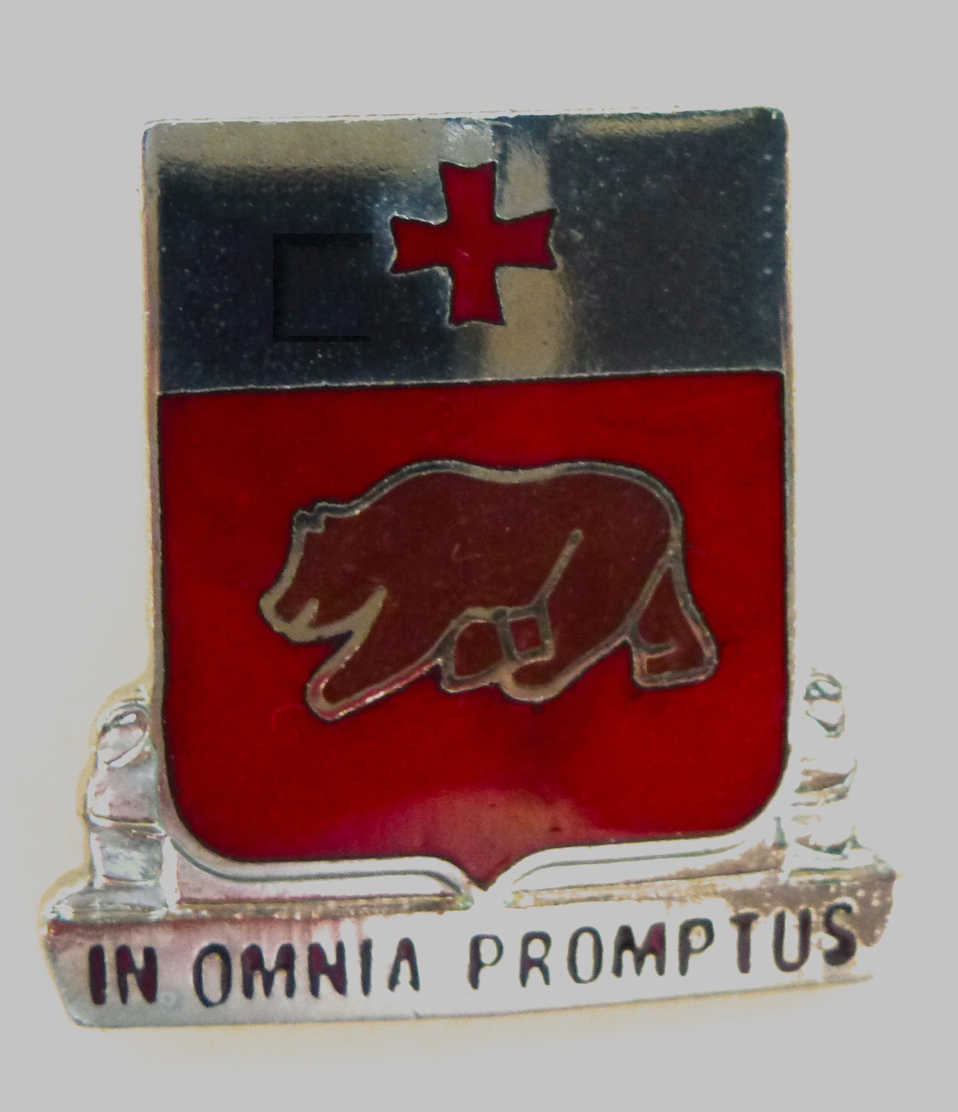 201st Support Battalion Unit Crest Pin (In Omnia Promptus) pair
