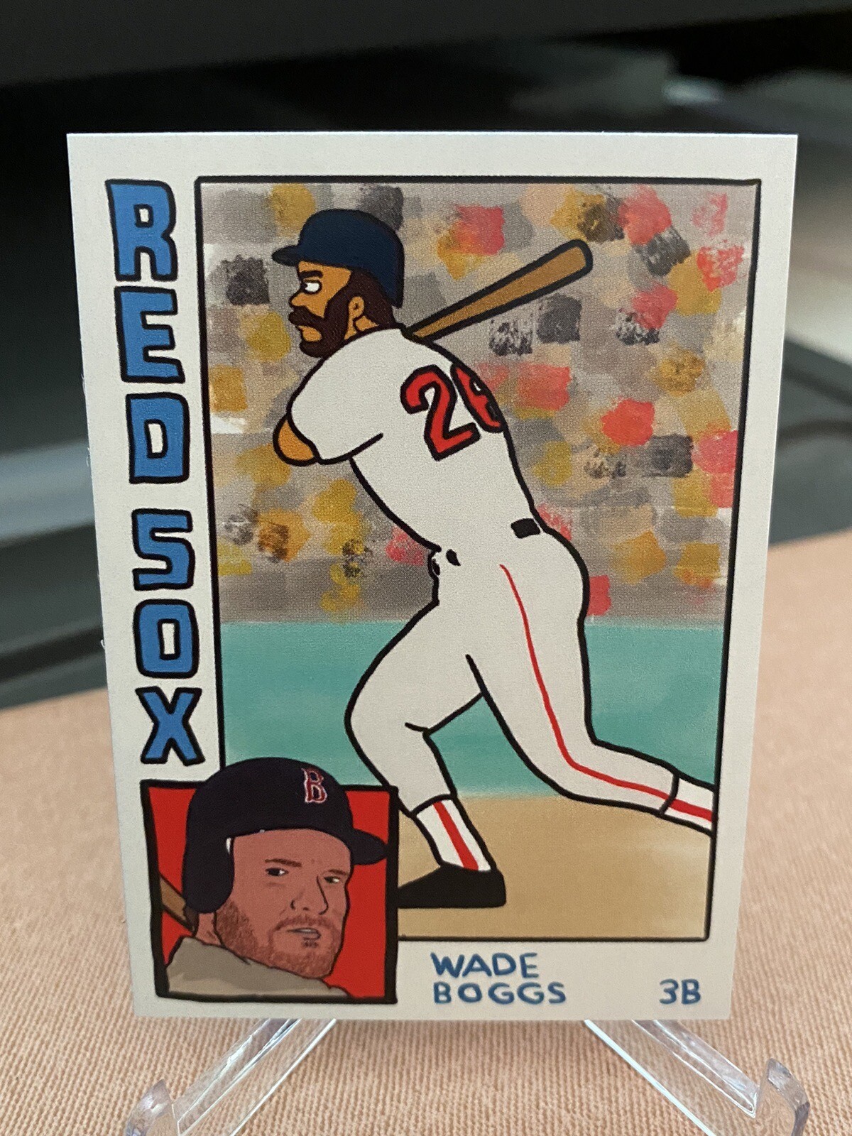 WADE BOGGS THE SIMPSONS At The Bat ACEO Custom Baseball Card Springfield WADE BOGGS THE SIMPSONS At The Bat ACEO Custom Baseball Card Springfield