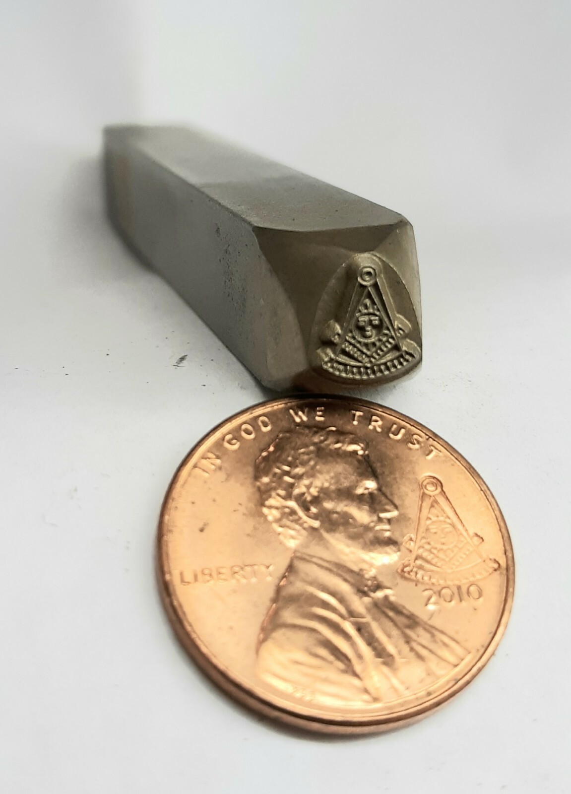 Masonic Lodge Past Master Mason Penny Punch Stamping Tool  Freemason 