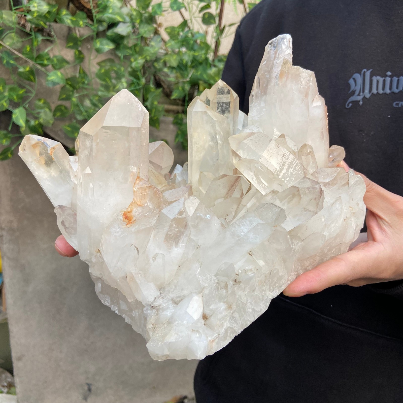 8.7lb Natural Clear White Quartz Crystal Cluster Rough Healing Specimen