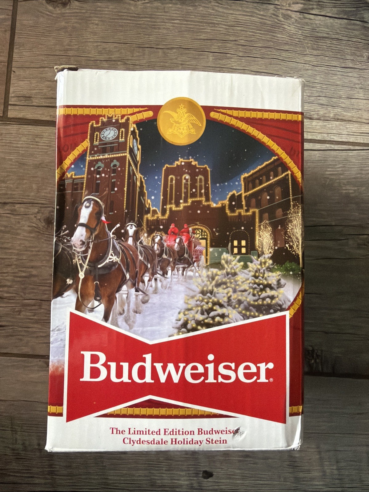 Budweiser 2020 Holiday Clydesdale Beer Stein 41st Anniversary New Box Wear