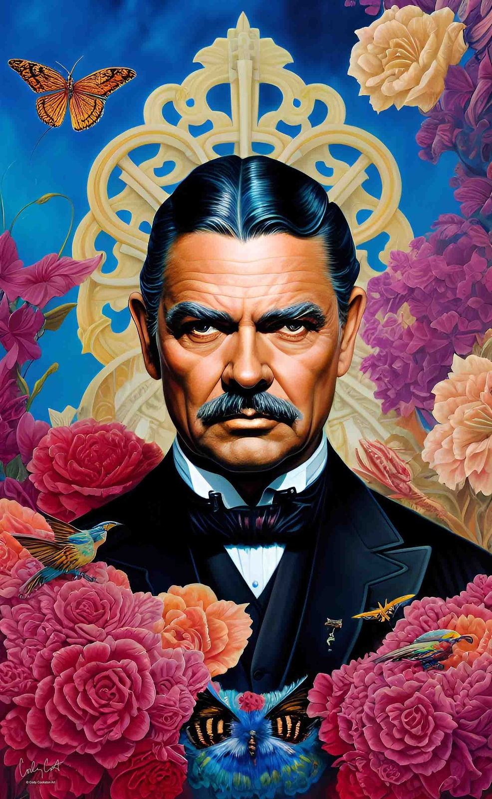 CLARK GABLE UNIQUE CELEB WITH FLOWERS SERIES 36\