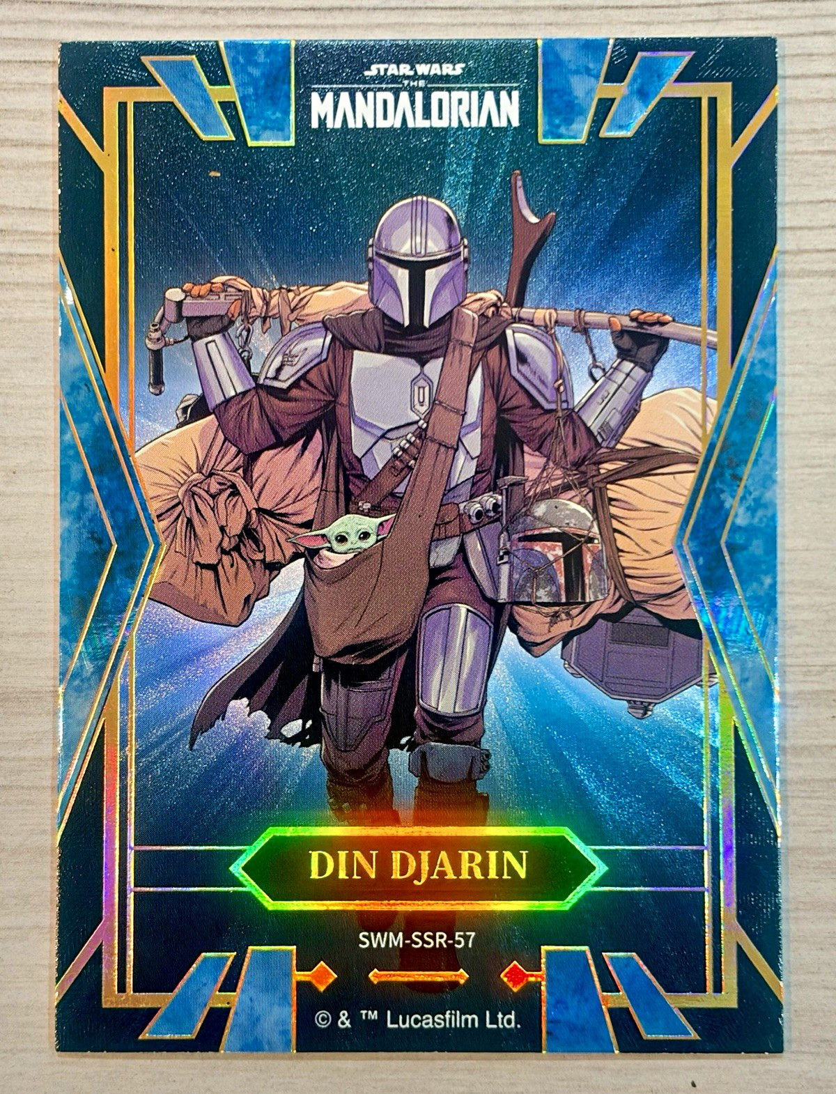 CardFun 2026 Star Wars Mandalorian Din Djarin GOLD /200 HOLO SUPER RARE 🔥😍