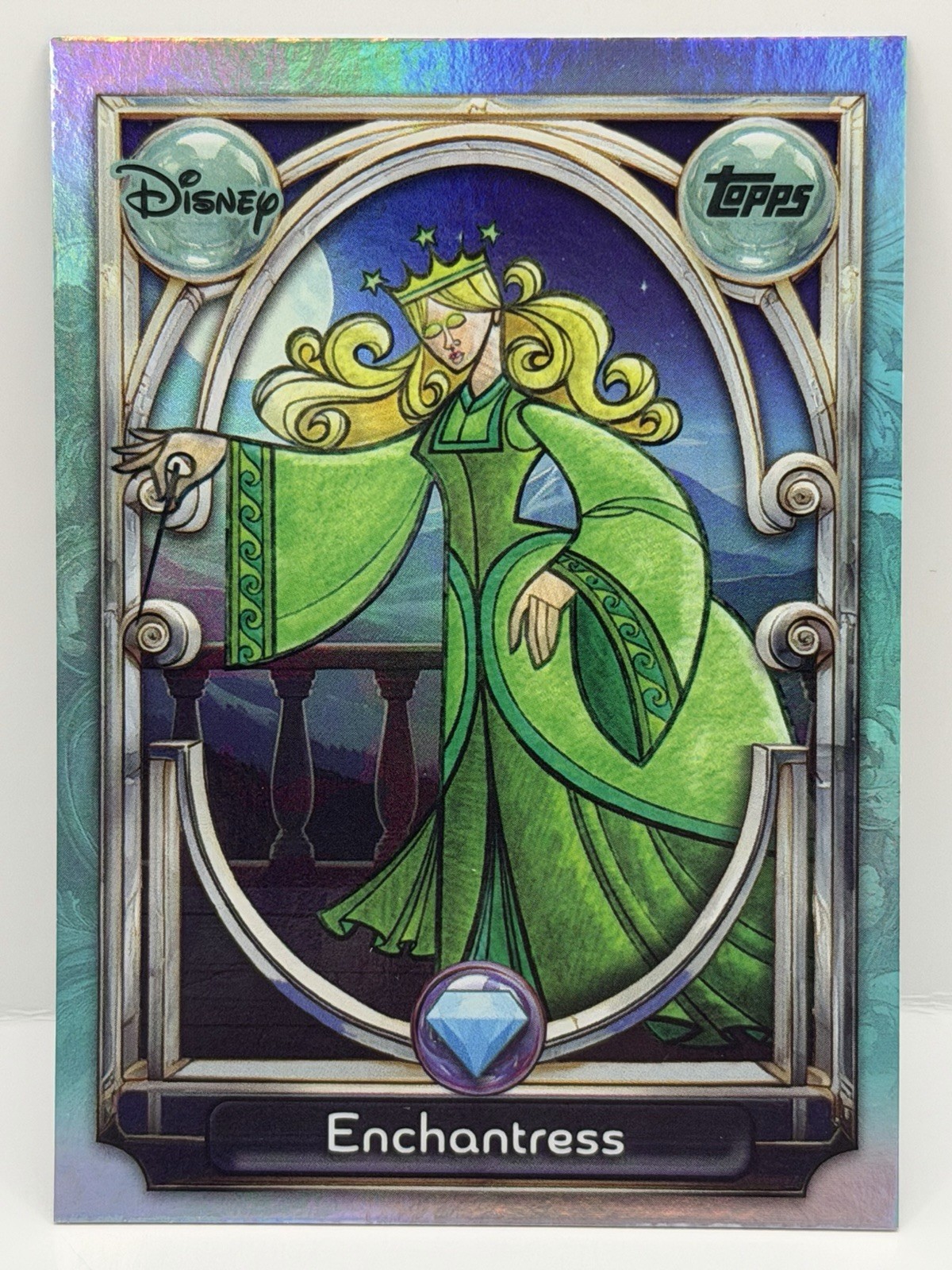 Enchantress 2025 Topps Disney Wonder Diamond Foil Card No. 128 Beauty and Beast
