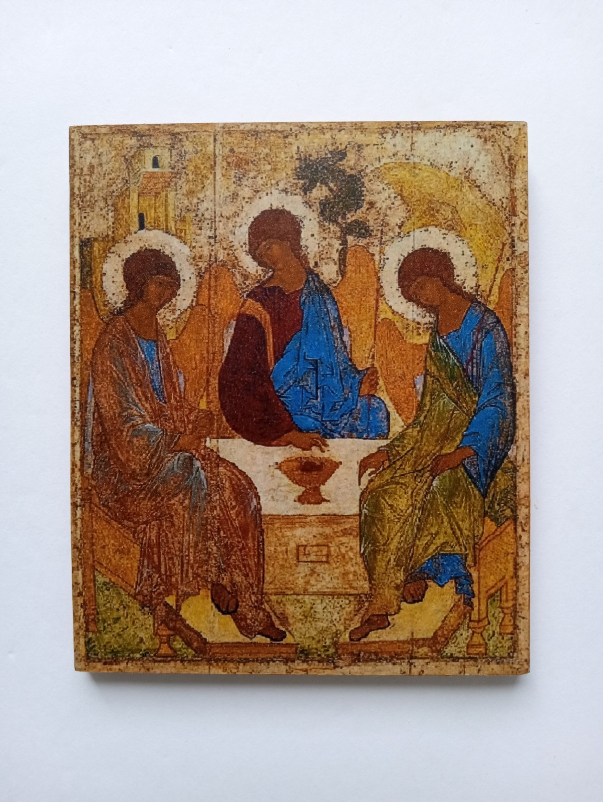 Holy Trinity Orthodox Christian Wooden Icon | Handmade Holy Trinity Orthodox Christian Wooden Icon | Handmade