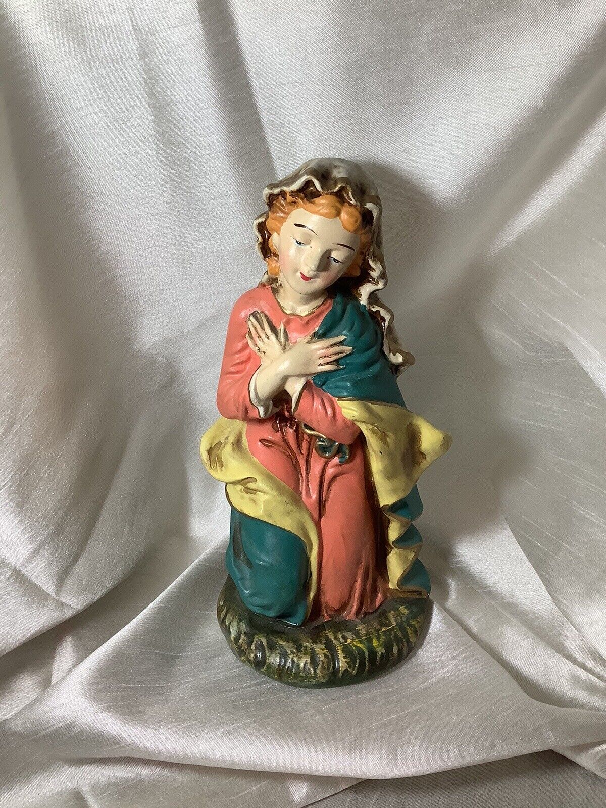Vintage 1960’s Ceramic Hand Painted Mother Mary  Blume Exclusives Japan 9.5” H