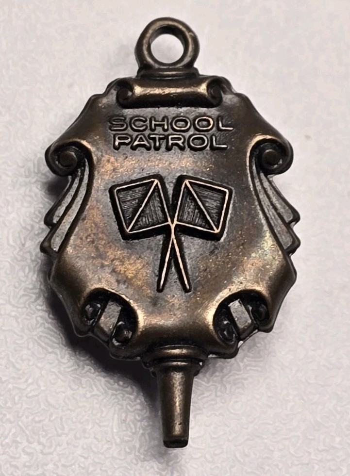 Vintage Jostens School Safety Patrol Pin Badge Bronze Tone Shield Cross Flags Vintage Jostens School Safety Patrol Pin Badge Bronze Tone Shield Cross Flags