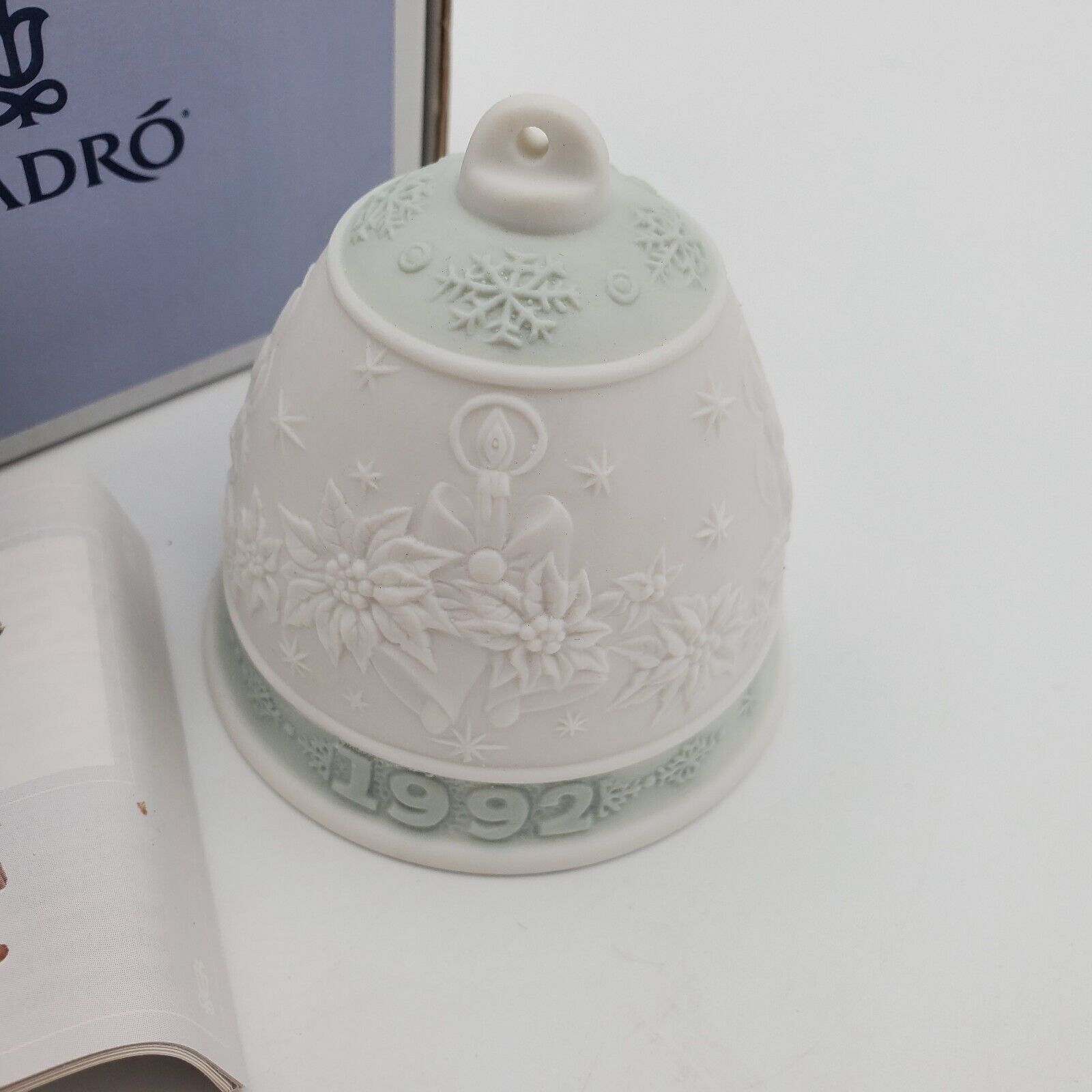 Lladro Merry Christmas Ornament 1992 Porcelain Bell Spain New Box
