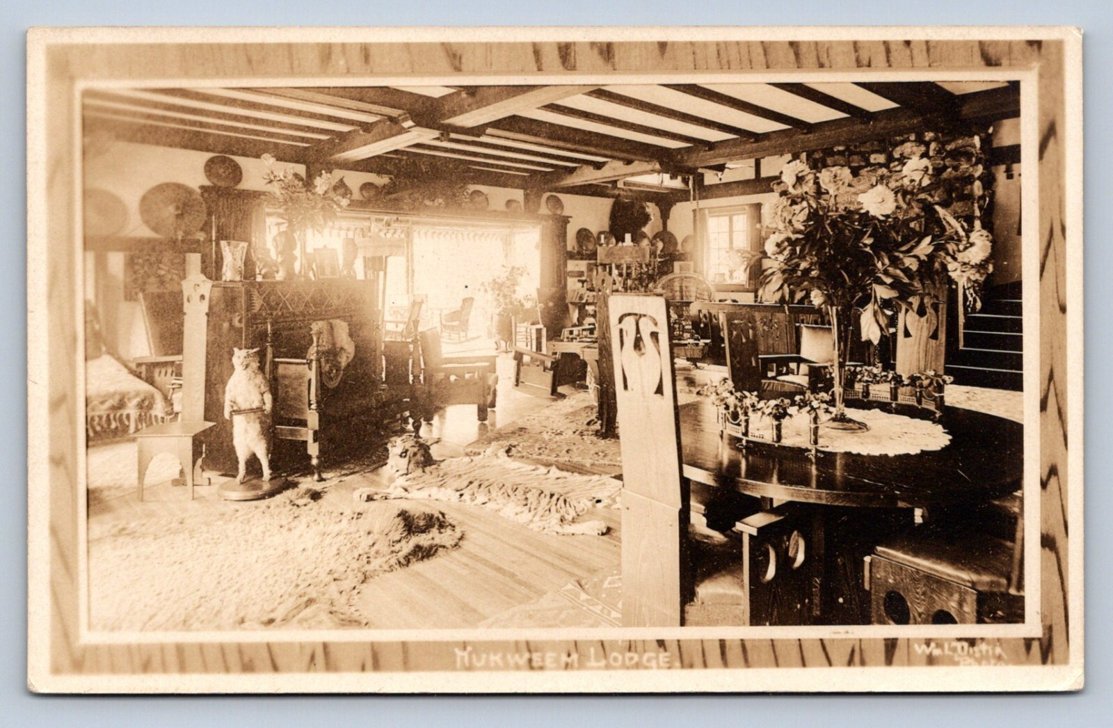 PC1/ Loon Lake New York RPPC Postcard c1910 Hukween Lodge Distin  627