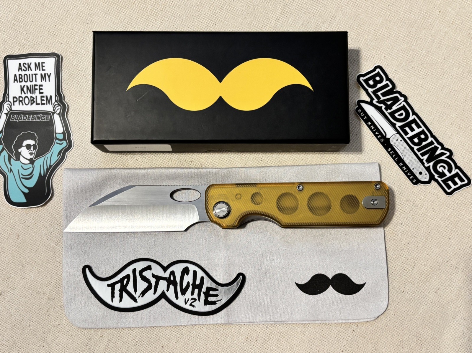 Tristate Tristache EDC Ultem Knife NIB Bladebinge Exclusive Tristate Tristache EDC Ultem Knife NIB Bladebinge Exclusive