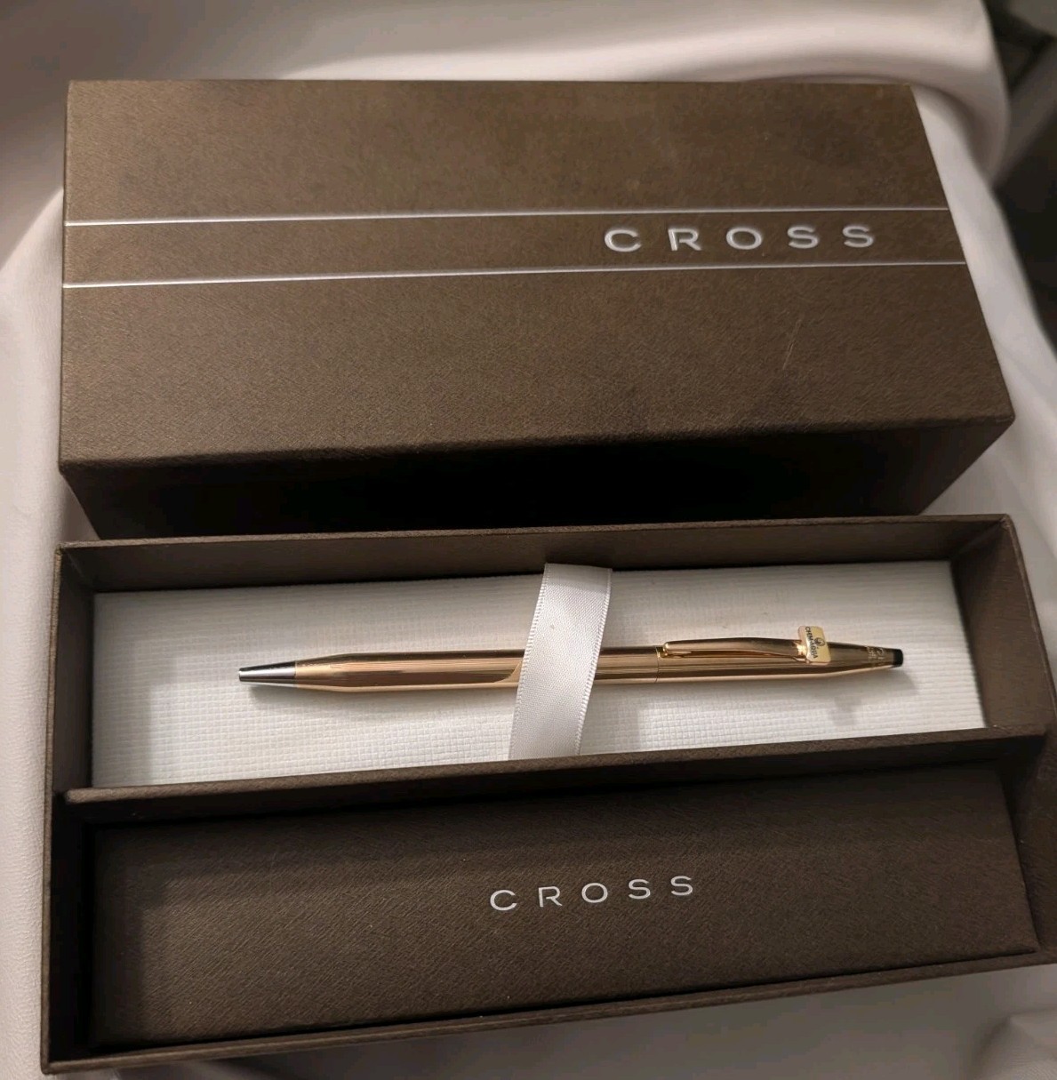 Cross 1/20 14K Gold Filled Ballpoint Pen #1502 New In Box (LR)