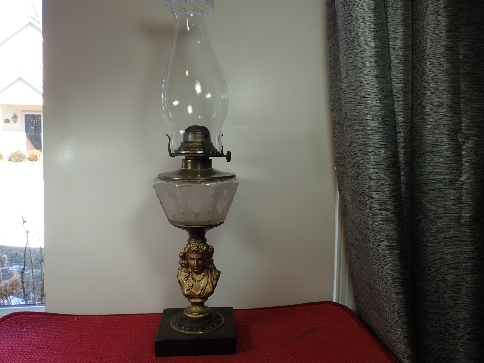 Antique Famous Singer Jenny Lind Kerosene Lamp Guaranteed All Old