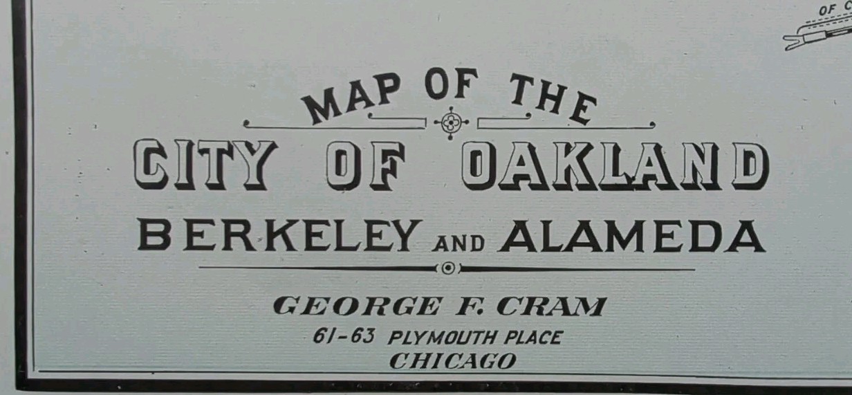 Vintage 1901 OAKLAND CA Map 22\