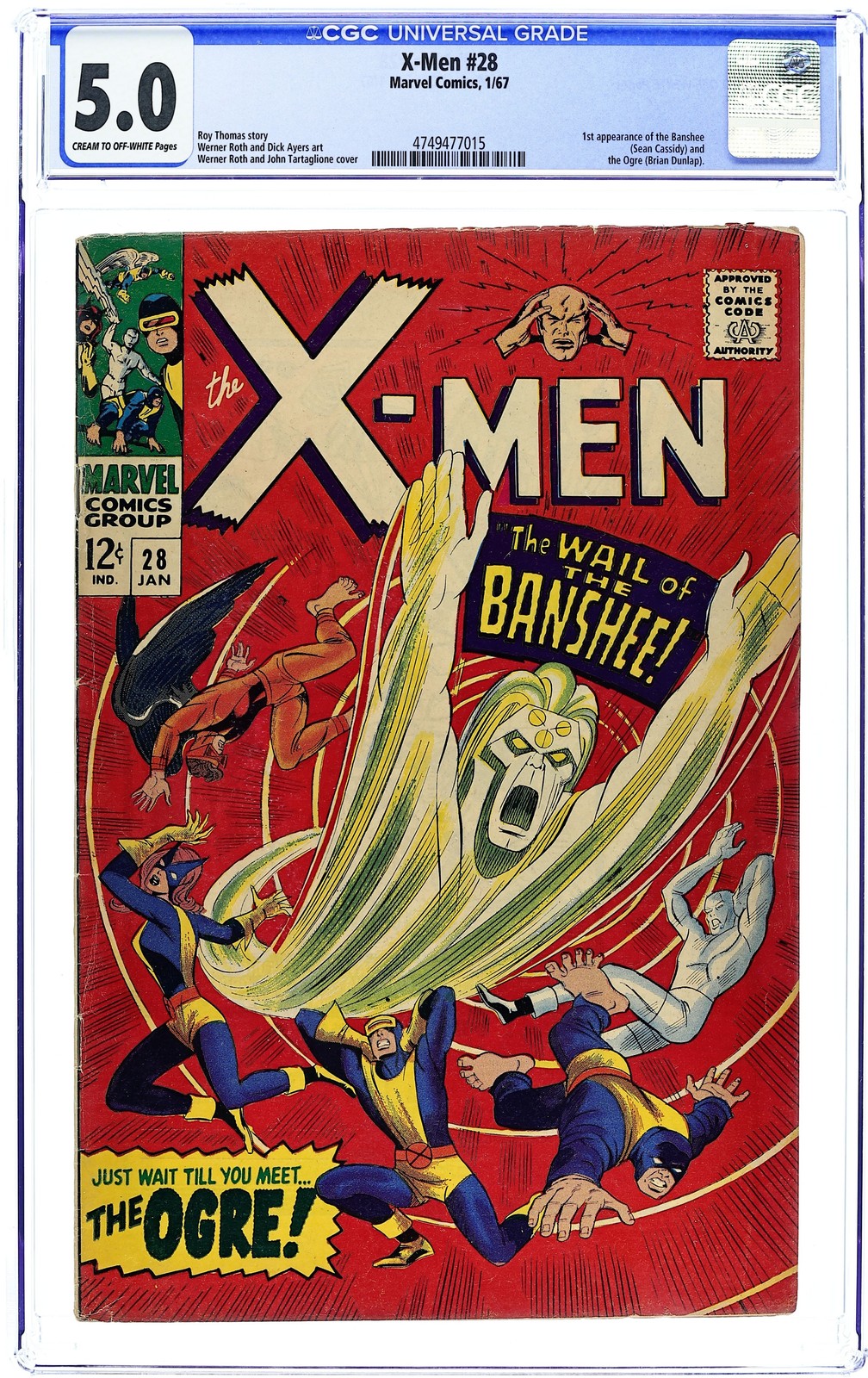 Uncanny X-Men #28 CGC 5.0 1967 4749477015