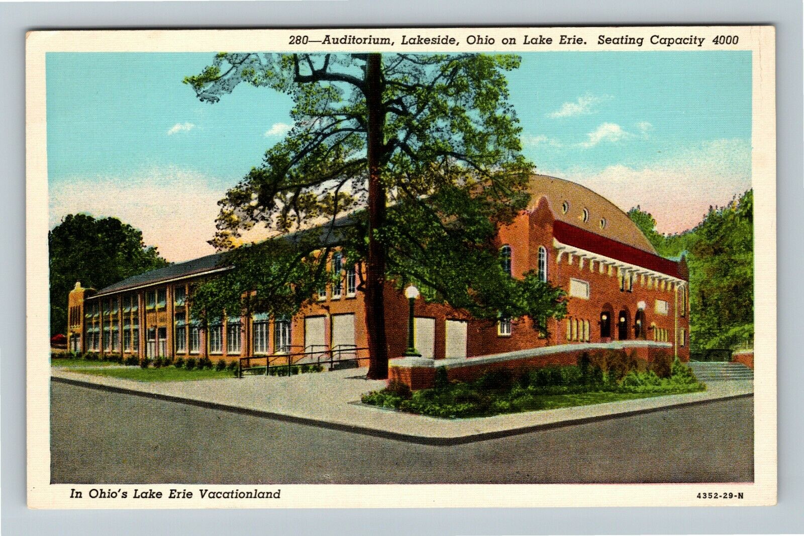 Lakeside, OH-OHIO, Auditorium Lakeside on Lake Erie, Vintage Postcard