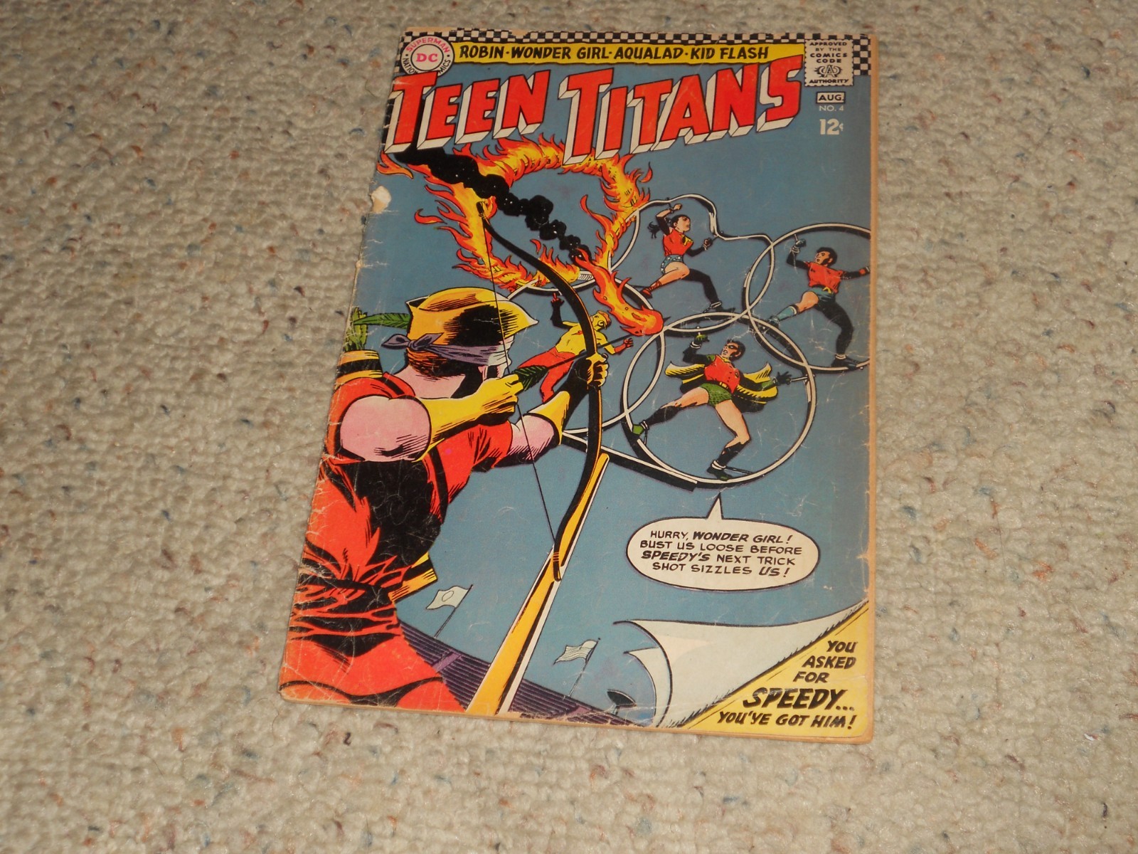 1966 Teen Titans DC Comic Book #4 - THE SECRET OLYMPIC HEROS