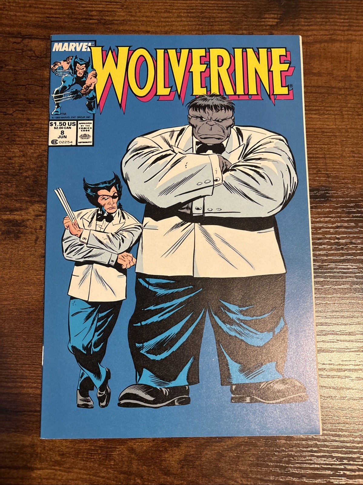 Wolverine #8 Grey Hulk And Patch Marvel 1989 Wolverine #8 Grey Hulk And Patch Marvel 1989