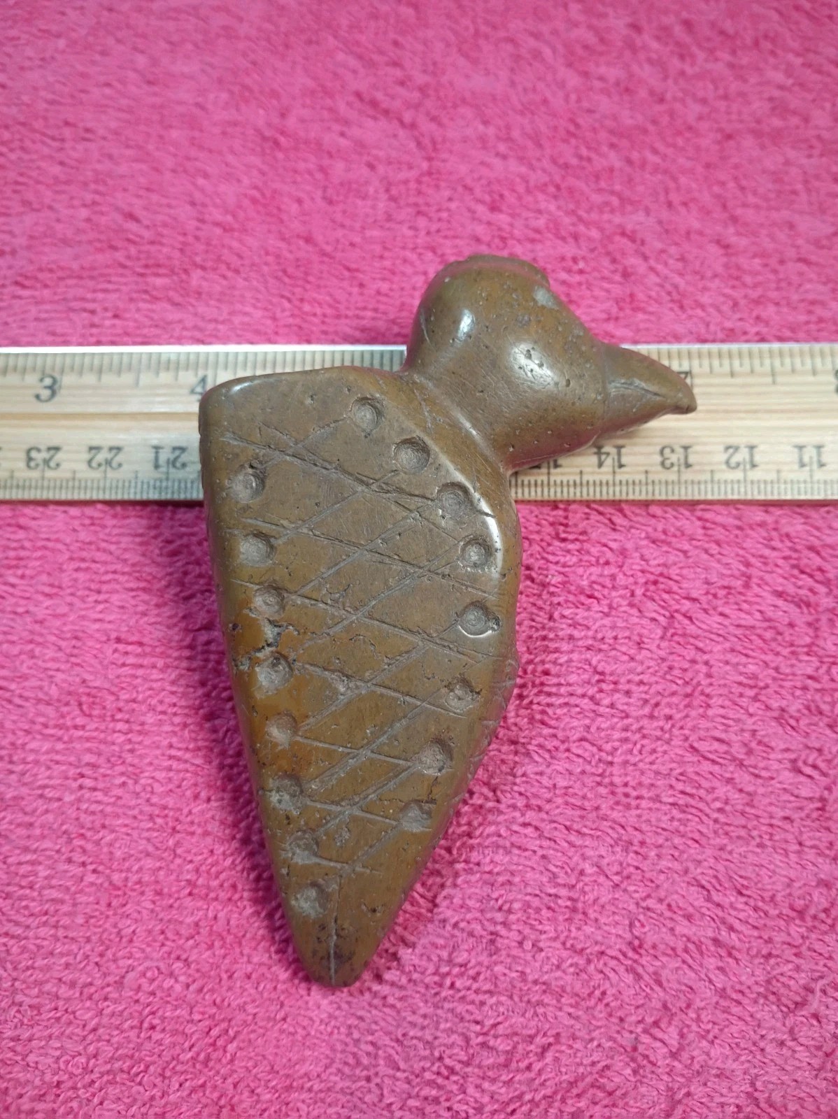 Native American Indian Artifacts Beautiful Effigy Fort Ancient Bird Pipe 