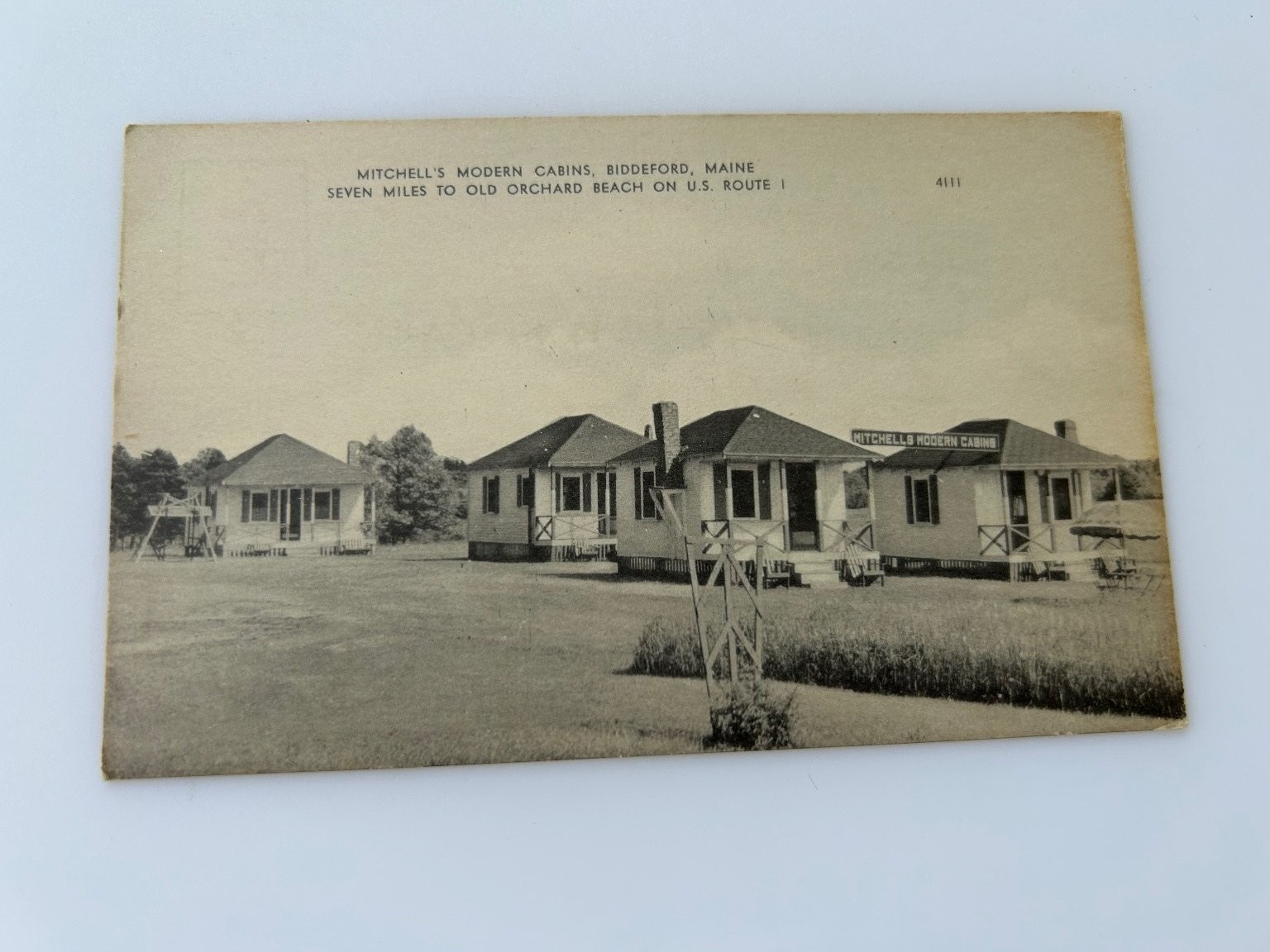 Vintage Mitchell's Modern Cabins Biddeford Maine Postcard US Route 1 Vintage Mitchell's Modern Cabins Biddeford Maine Postcard US Route 1