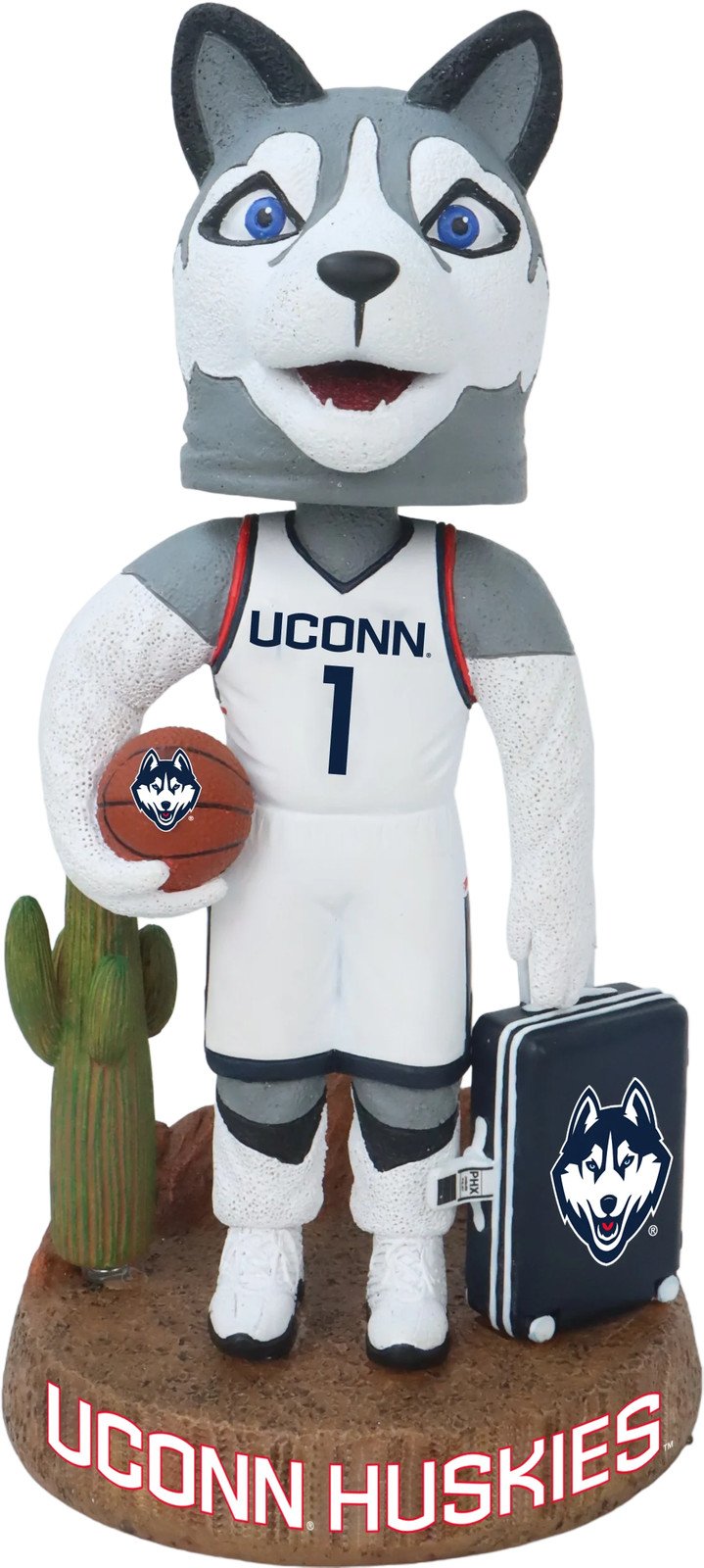 Jonathan The Husky UConn Huskies Heading To Phoenix Bobblehead NCAA