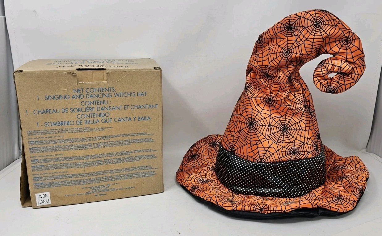 AVON Animated Singing & Dancing Halloween Witch\'s Hat Battery Operated Wearable