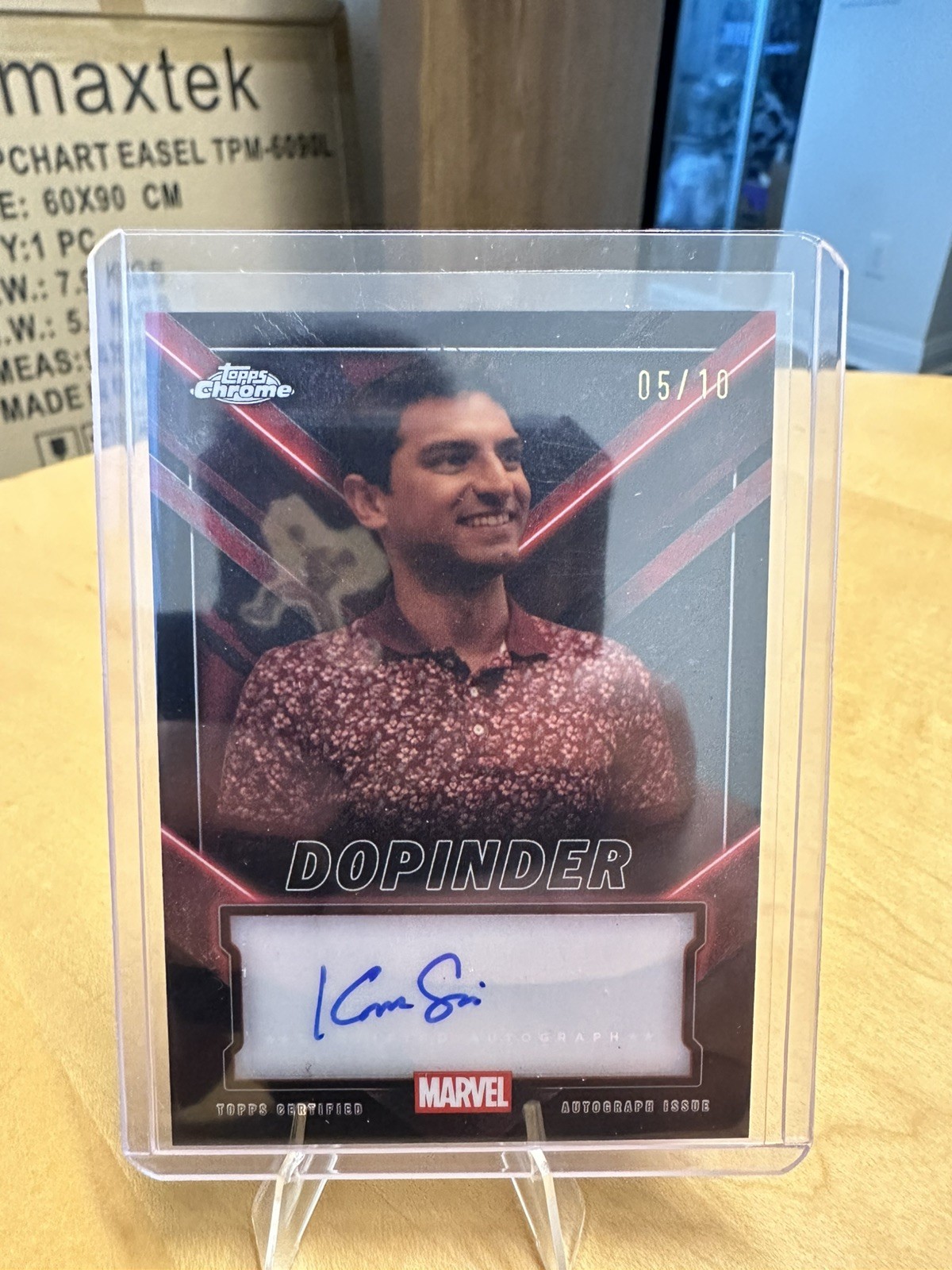 2025 Topps Chrome Deadpool Karan Soni as Dopinder Auto True Black /10