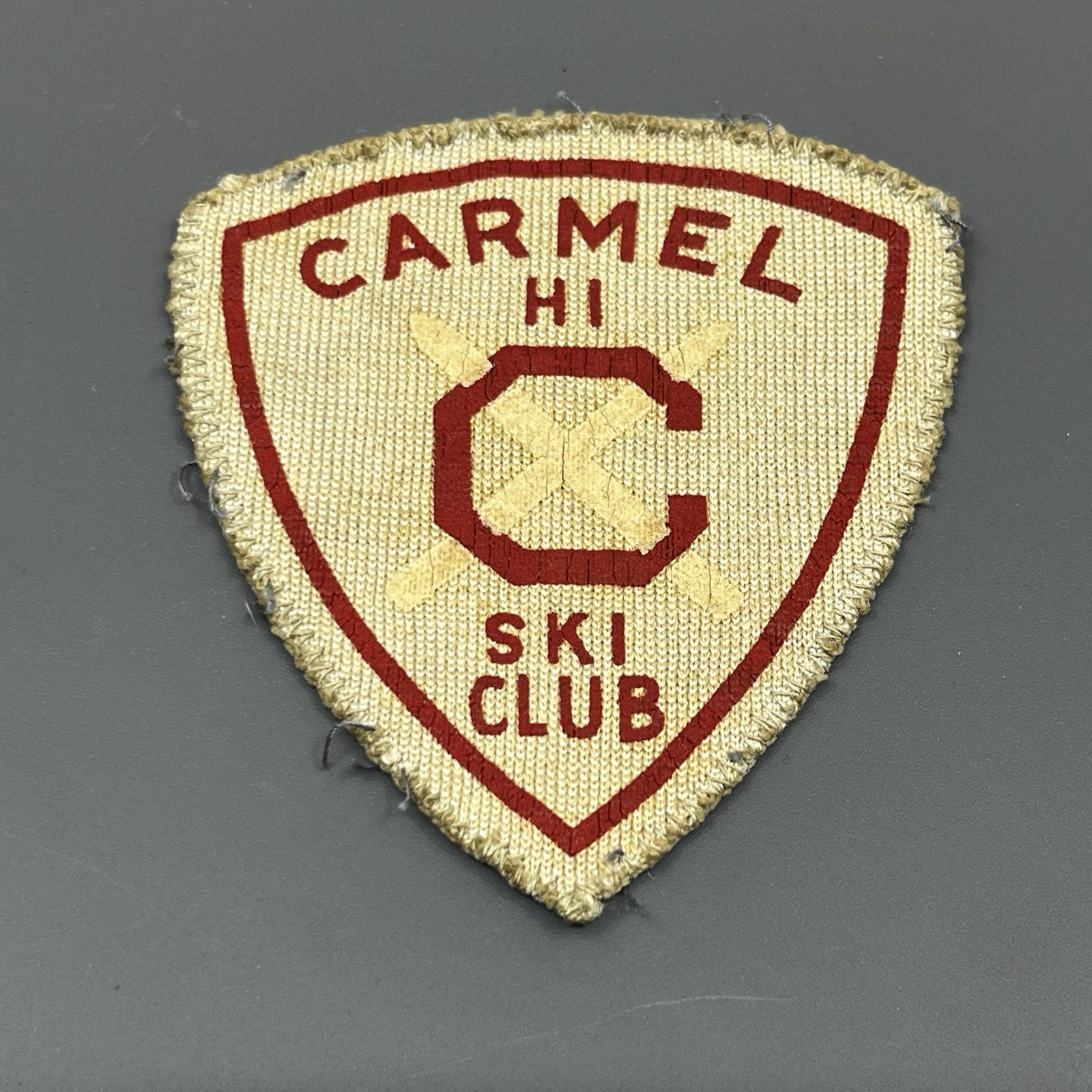RARE Carmel High School Ski Club 1950s 1960s Sew On Patch Carmel By The Sea