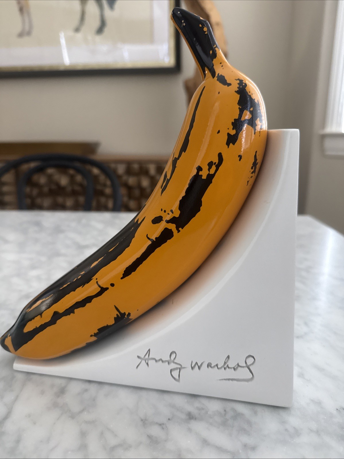 KidRobot Andy Warhol Resin Used Single Pop Art Banana Bookend Decor Heavy & Cool