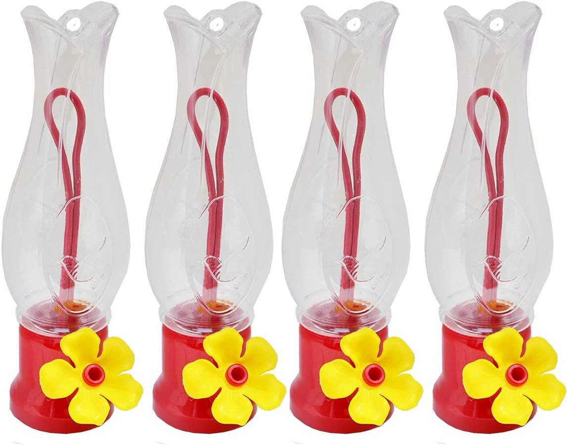 Mini Hummingbird Feeder 4 Pack 2.3oz Small Nectar Plastic Red Cute Hummingbird Mini Hummingbird Feeder 4 Pack 2.3oz Small Nectar Plastic Red Cute Hummingbird