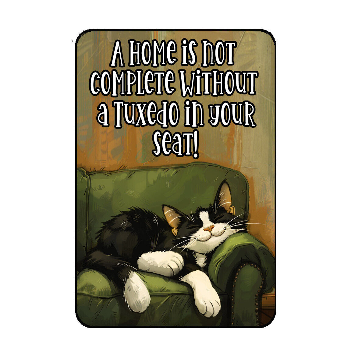 Humorous Tuxedo Cat Fridge Magnet The Purr-fect Tuxedo Cat Mom Gift 3\