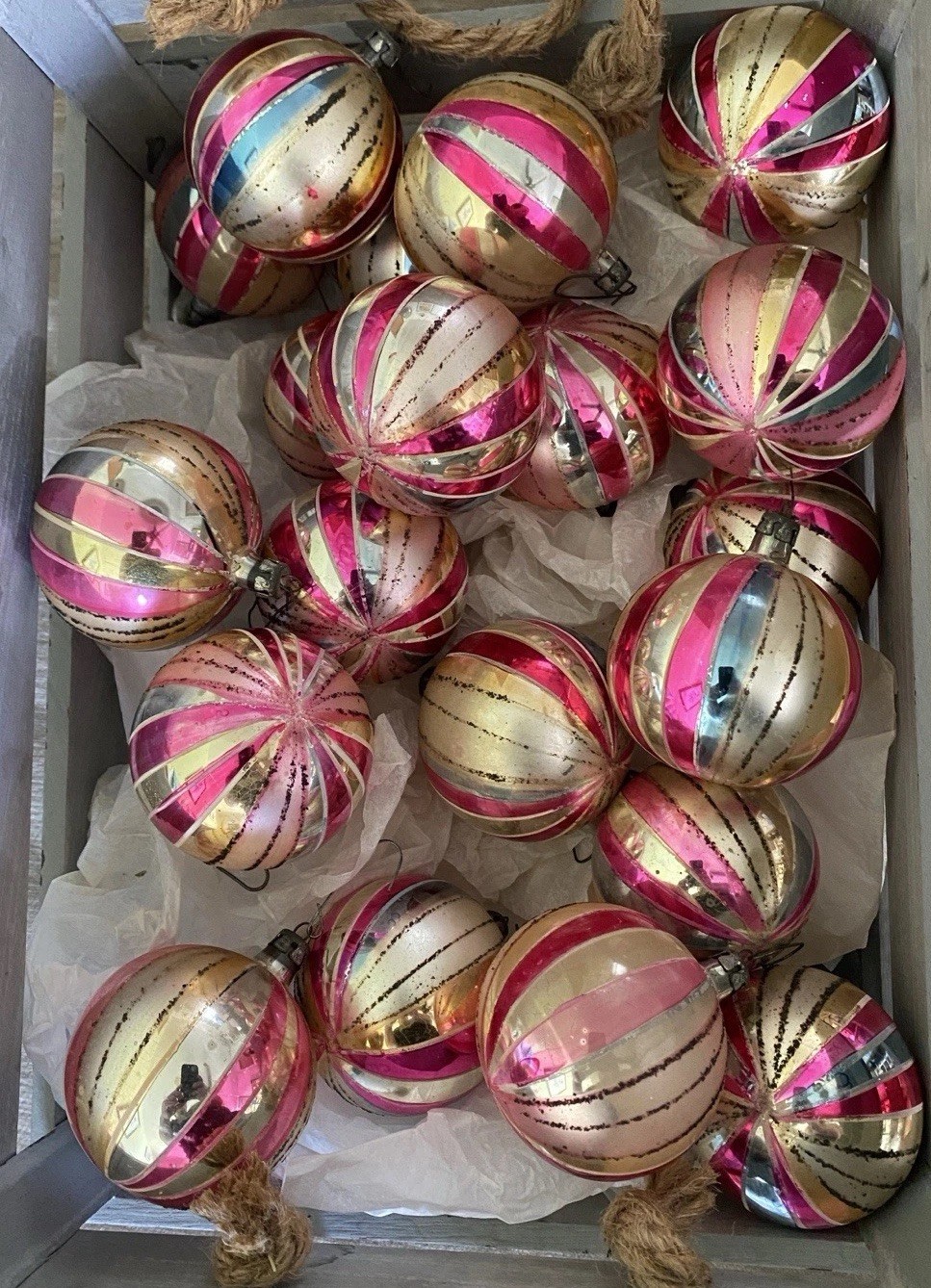1950s Fantasia Poland Mica Mercury Glass Christmas Big Ornaments 22 1950s Fantasia Poland Mica Mercury Glass Christmas Big Ornaments 22